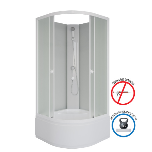 Душевая кабина Niagara Promo P80/40/MT/BK 80х80 четверть круга